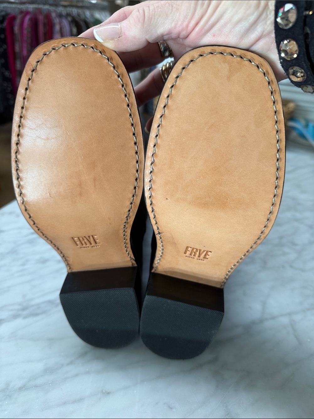 Frye NEW! Black Gatsby Leather 14L Campus Boot Size 7 - Picture 11 of 14